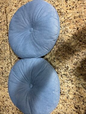 Room Essentials Round Corduroy Accent Pillows in Light Blue - Set of 2